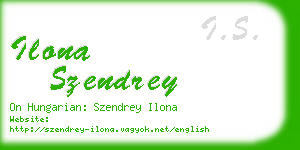 ilona szendrey business card